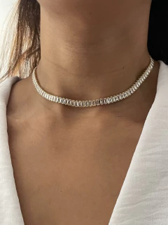 Choker Riviera Baguete Ouro 18k