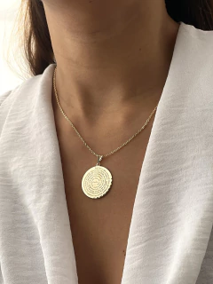 Colar Mandala Pai Nosso Ouro 18K