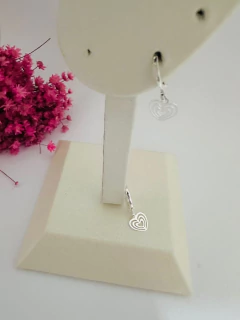 Argolinha Coração Pequena Banhada a Prata