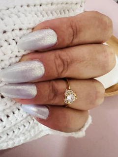 Anel Coração Solitário com Zircônia Ouro