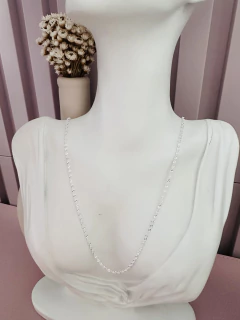 Colar Singapura Diamantado 60 cm Prata