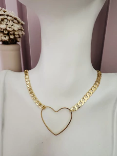 Colar Coração G Grumme Grossa Ouro