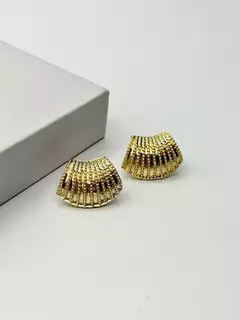 Brinco Ear Hook Listras Ouro 18k